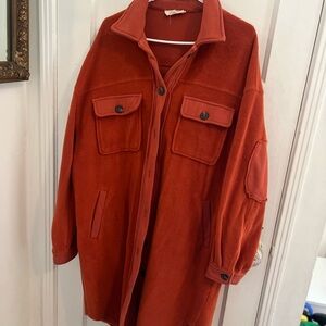 Rust colored duster/shacket